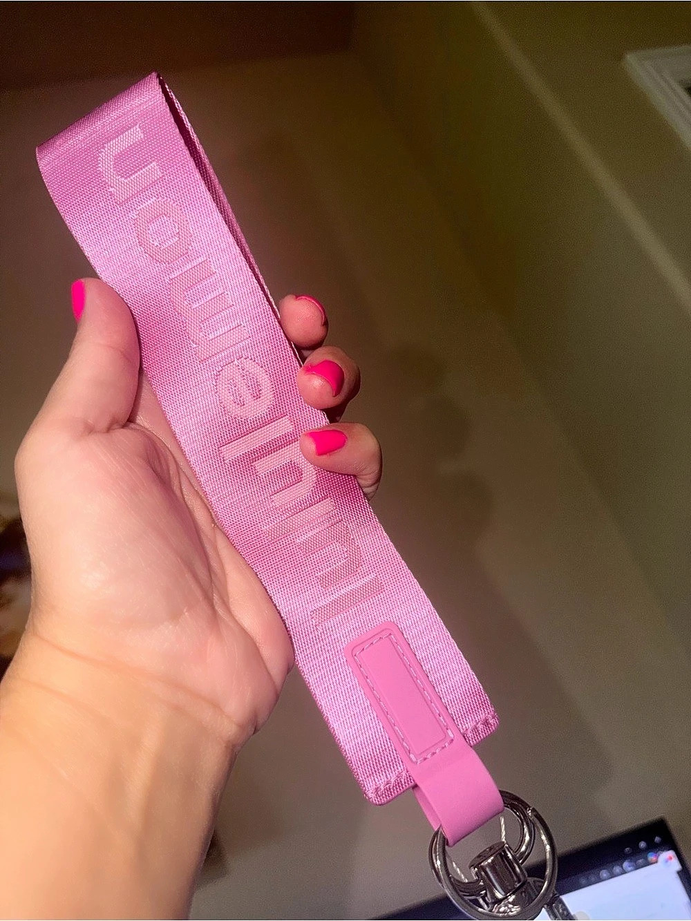 Lululemon Never Lost Keychain Pink
